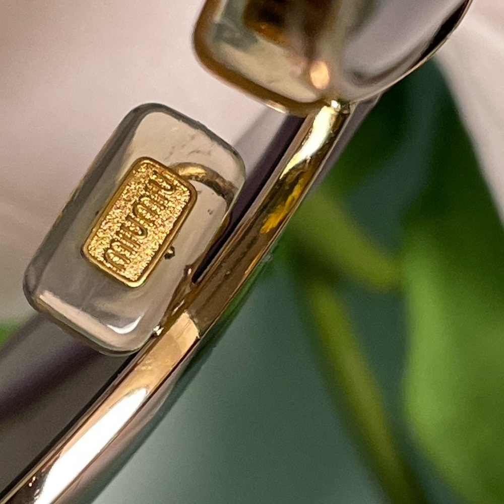 Miu Miu Gold & tortoise Purplish gray Sunglasse Square aviator Frames with case - Picture 14 of 17